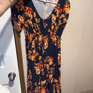 Isabel Maternity by Ingrid & Isabel Navy Floral Maxi Dress